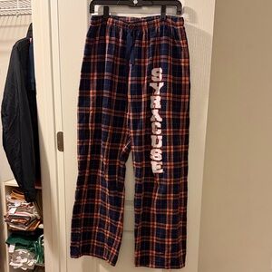 Syracuse Navy and Orange Plaid Panama Pants